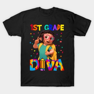 1st Grade Diva Back To School T-Shirt